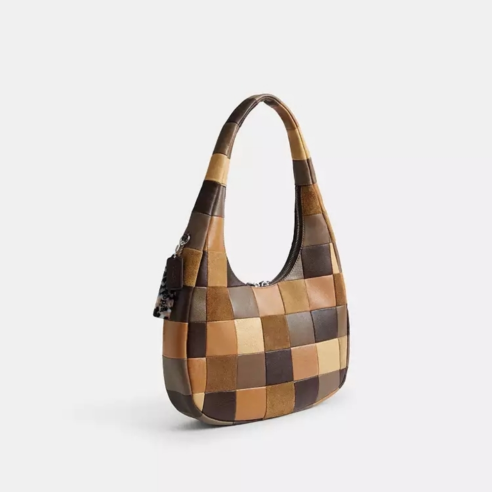 Coachtopia Multicolor Check Patchwork Hobo Bag Br… - image 4